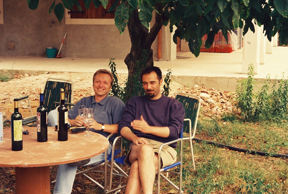 Ivica i Vlada kada su se upoznali 1999. godine. Divljan je tada imao bradu (Foto iz albuma Ivice Matoševića)